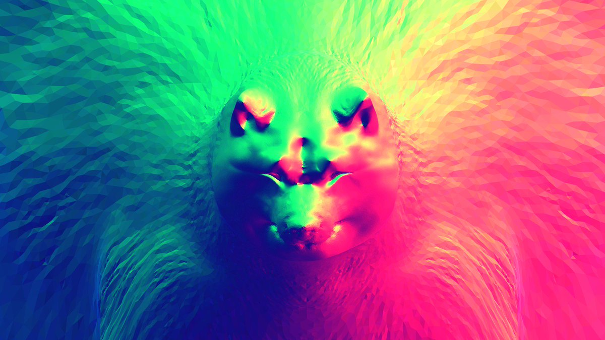 BreadPixelTwits's tweet image. So yea, this is the inside of a Doge model with a normal map matchcap in the viewport, rendered out...... Um, happy doge day