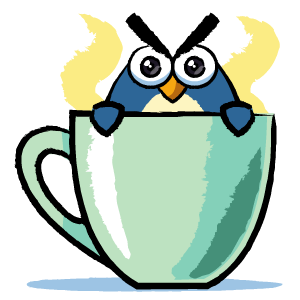 GrumplyApp's tweet photo. How I get through a Friday morning. Even Grumply has work to do. #caffeine #coffee #hottub #wakemeup #grumply #grumpy #cute #penguin #🐧 https://t.co/f377rIAEVh
