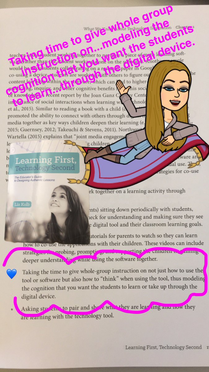 mrssmith620's tweet photo. A9: Ss need to be taught how to think when using tech #ETCoaches #BookSnaps https://t.co/epdem8jyul