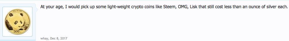 Found this while looking at 'When to buy Silver' on silverstackers.com $STEEM $OMG $LISK $XAGUSD 🙈😋