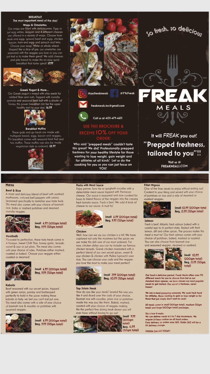 FreakMeals's tweet photo. @WarriorGman Thank you for your inquiry. Here’s our brochure! https://t.co/rW8uZX6w7O