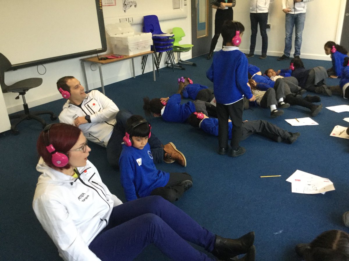 RachelOnyeanusi's tweet photo. Geography lesson following directions the, “Now Press Play,”way. Visitors couldn’t help themselves joining in. #woodberry down N4 https://t.co/t5cqt3JgHa
