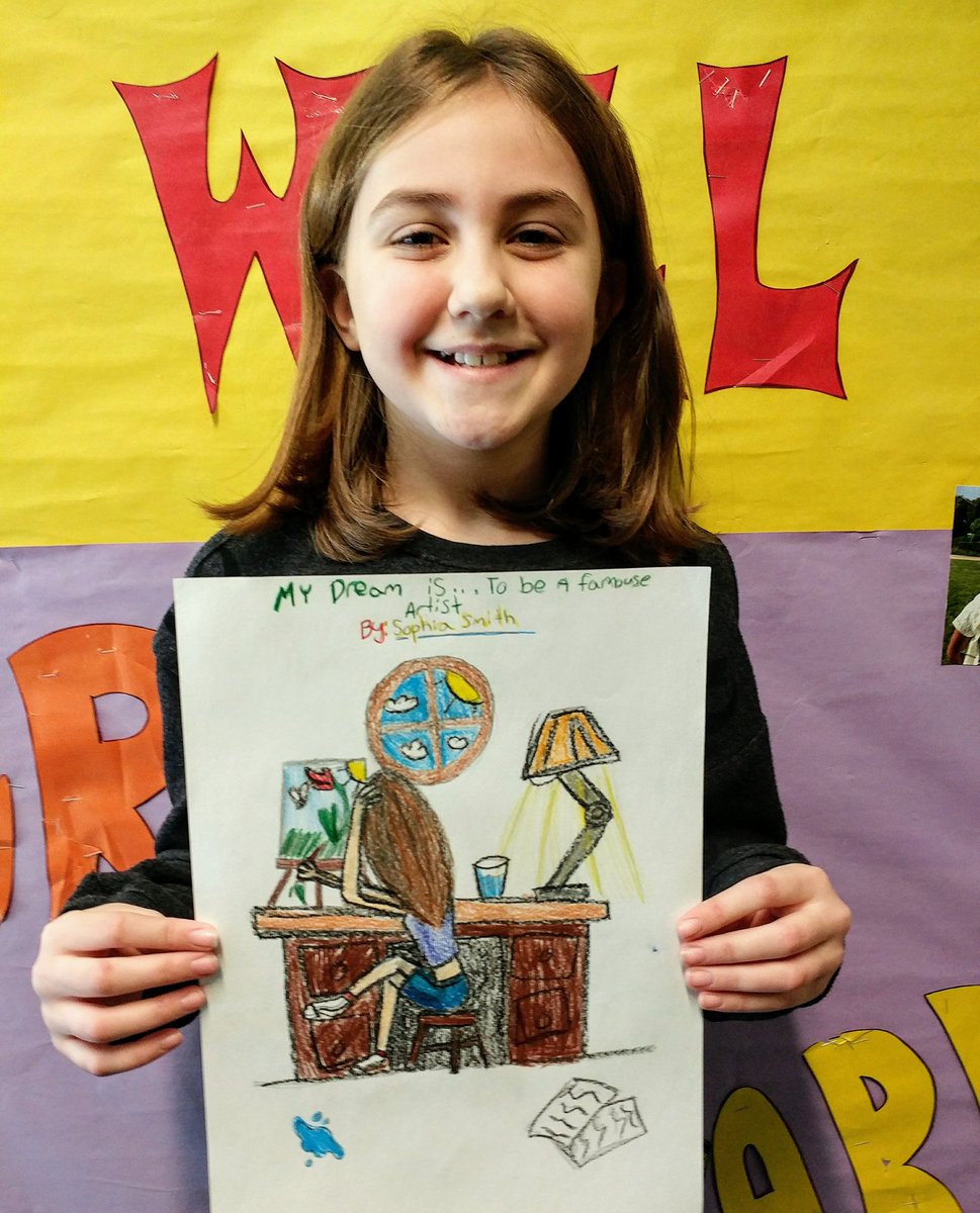 KrisFerguson17's tweet photo. Some NPE 5th graders share their dreams as we celebrate the character strengths of #Hope and #Optimism @PosProject @lafave_ @dziegler15 #olympicgymnast #peteacher #famousartist #lawyer #professionaldancer https://t.co/VNB2QdErGG