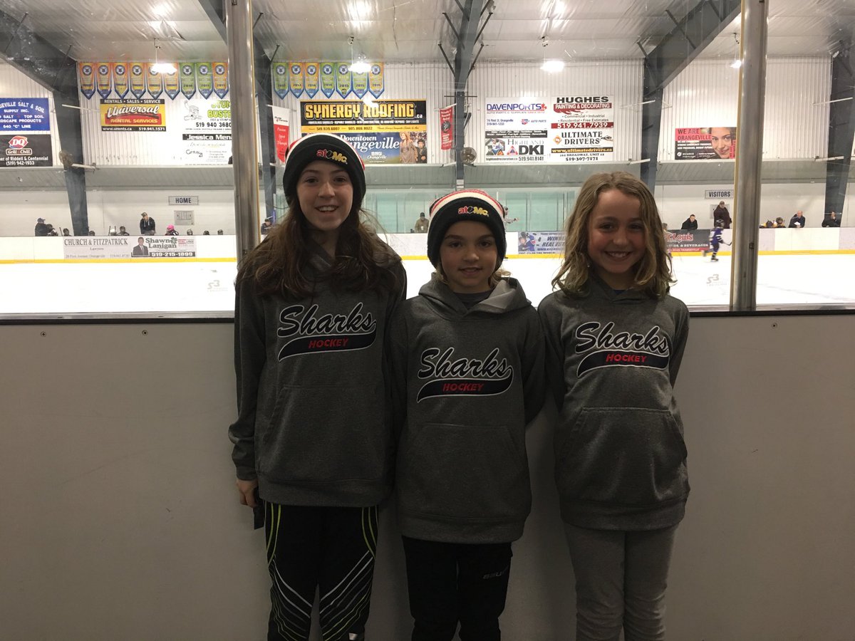 themcroys's tweet photo. 3 first-year @BarrieSharks Atom players getting ready for the Orangeville Sweetheart tournament! https://t.co/UHdHFOpEcE