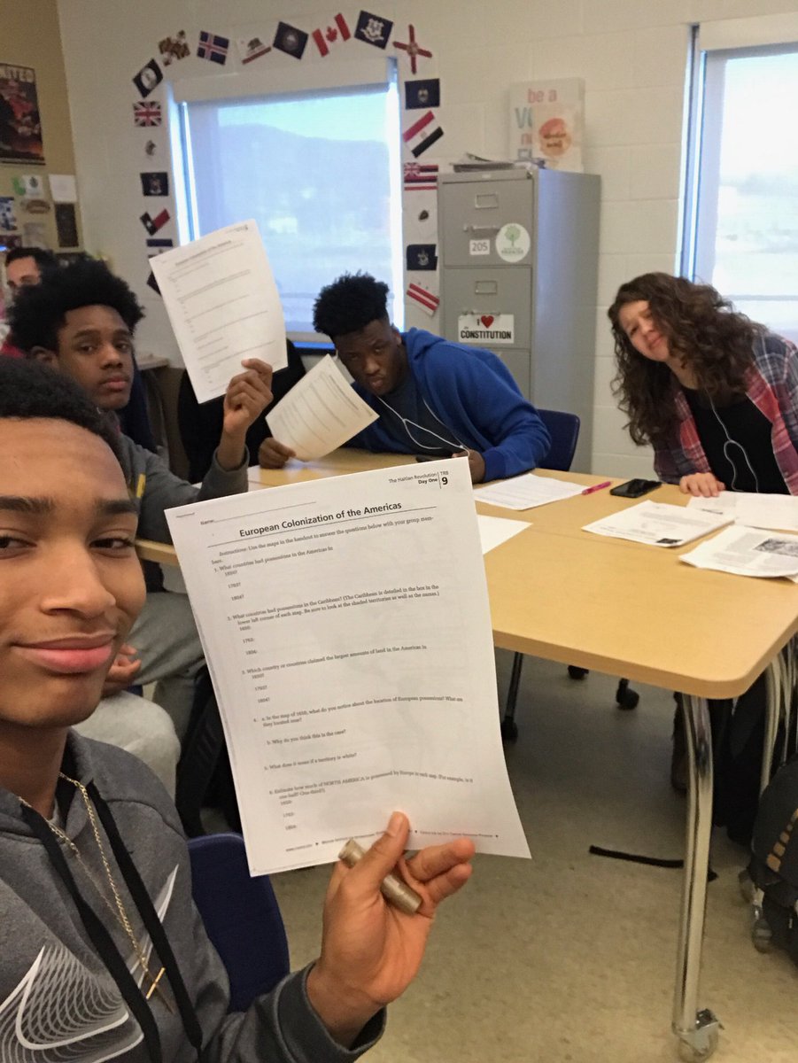 kcloubier's tweet photo. Prep work for our first @ChoicesProgram unit on the Haitian Revolution is underway! @DonorsChoose #plattmym #phswh https://t.co/3jMhafGAl9