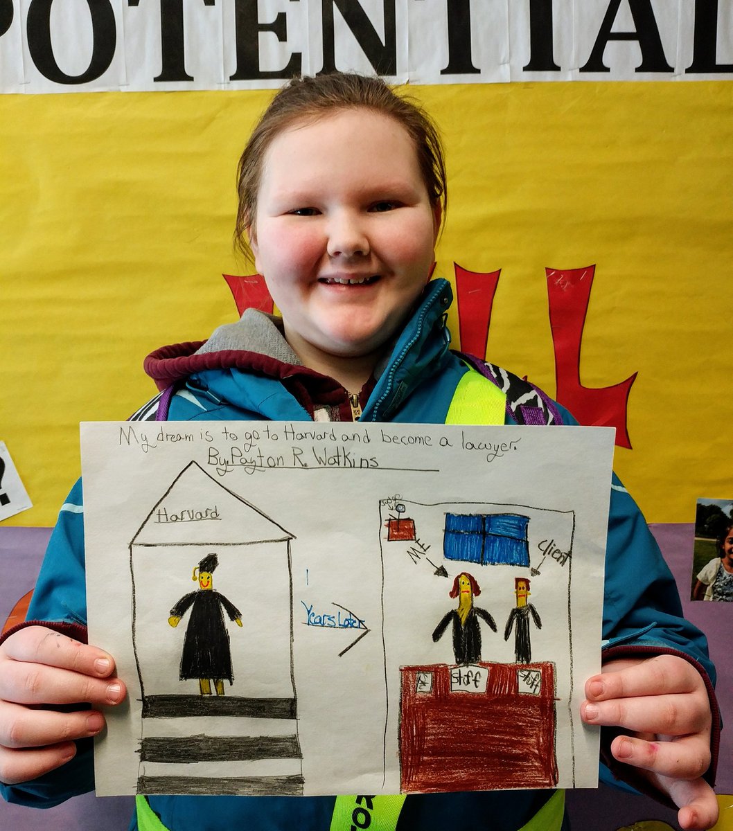 KrisFerguson17's tweet photo. Some NPE 5th graders share their dreams as we celebrate the character strengths of #Hope and #Optimism @PosProject @lafave_ @dziegler15 #olympicgymnast #peteacher #famousartist #lawyer #professionaldancer https://t.co/VNB2QdErGG