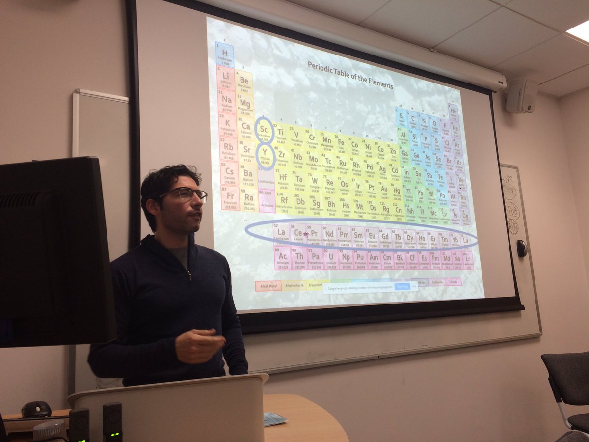 .<a href="/GianniGallello/">Gianni Gallello</a> is giving the research forum <a href="/UoYArchaeology/">Archaeology UoYork</a> this afternoon on the role that rare earth elements can play in archaeology. But first of all we need to know which elements these are!