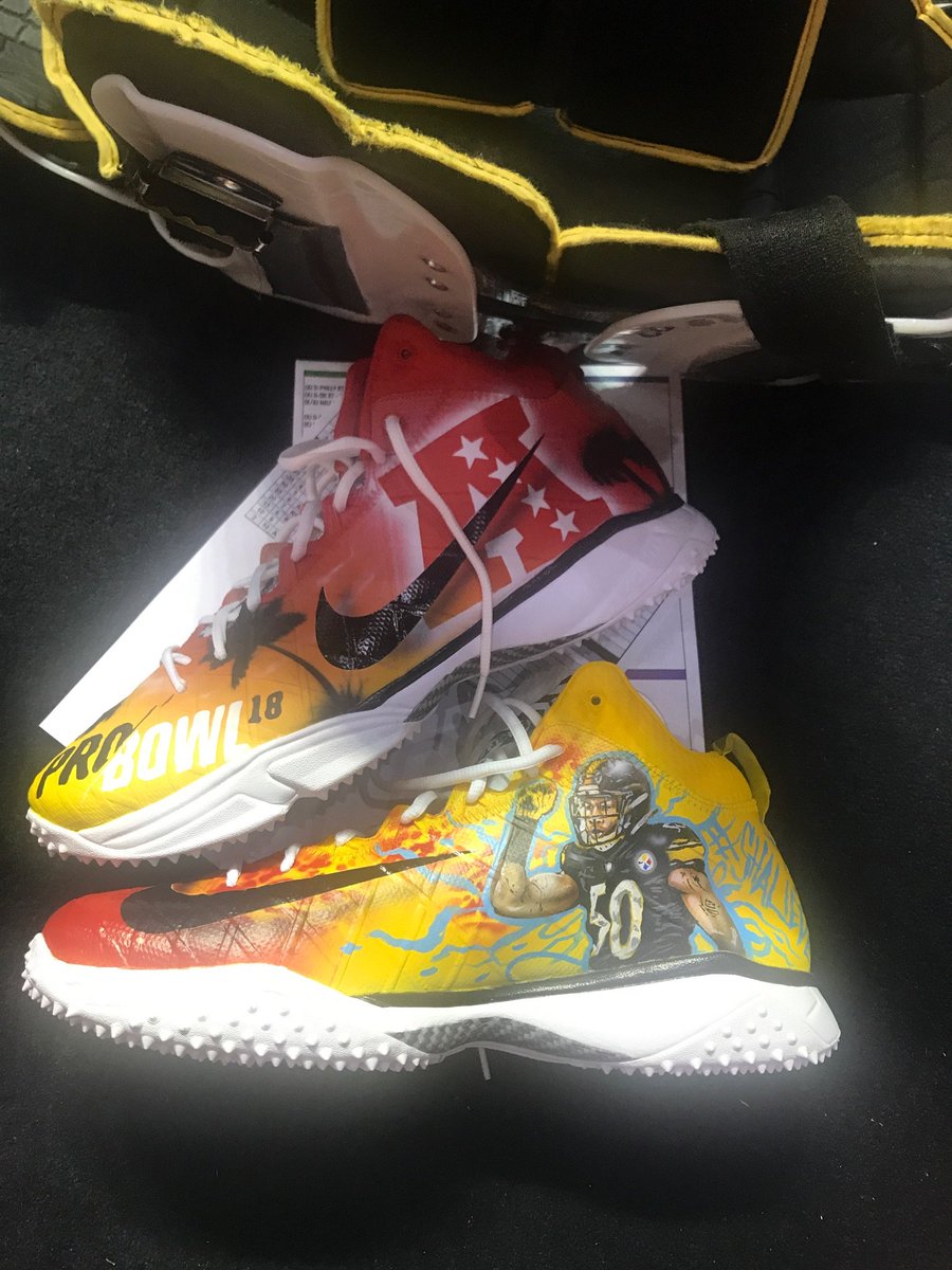 _BigBen7's tweet photo. My #ProBowl cleats! 
#DanRooney #Shalieve #PrayFor50 ✨#SteelersNation 🏈 https://t.co/Hh6z25azbA