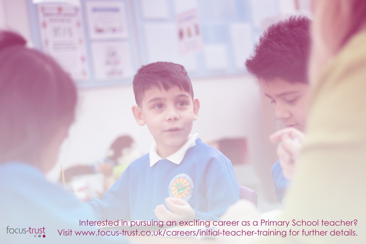 Thinking of a career in teaching? Contact us about our #SchoolDirect teacher training programme @ teachertraining@focus-trust.co.uk  #choosetoteach.