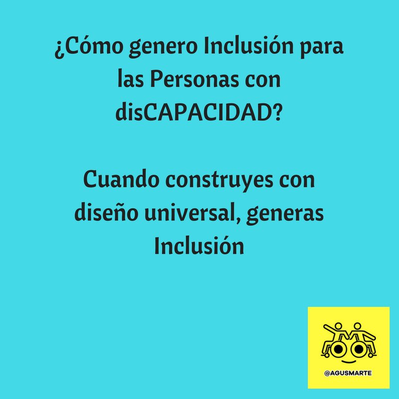 Todxs podemos generar Inclusión hacia las Personas con disCAPACIDAD👇
