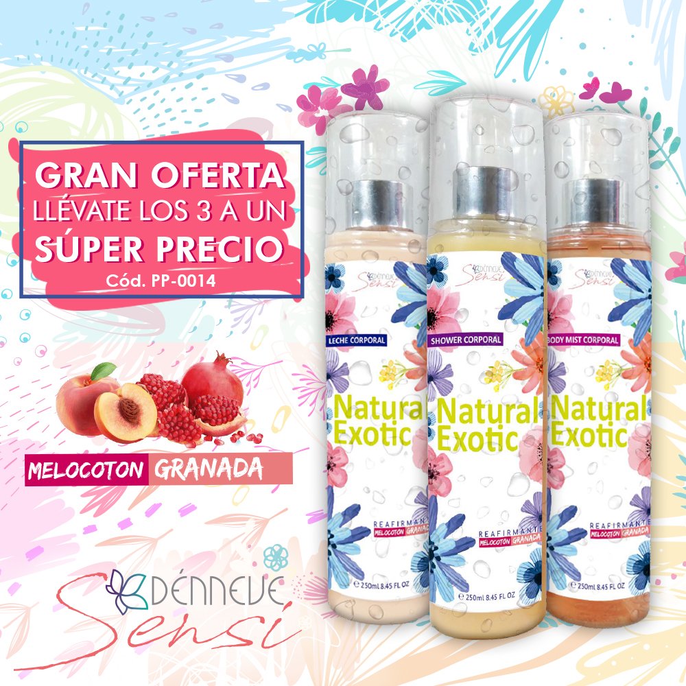 DenneveMakeup's tweet photo. ¡Mantener la firmeza en tu piel...es posible!
La #LecheCorporal, #ShowerCorporal y #BodyMist Natural Exotic (Cód. PP-0014) con extractos naturales de algas, brindan una hidratación profunda dejando una sensación revitalizante en todo el cuerpo.
#Belleza #CuidadoDeLaPiel #Dénneve https://t.co/dZ1Nbt9Lm3