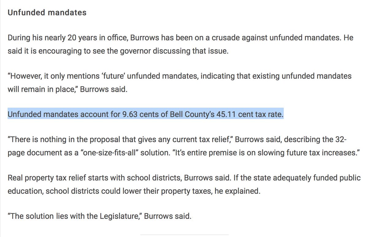 Bell County and city officials have a message for Texas Gov. Greg Abbott and his property tax reform proposal: Preserve local control, fix school finance and end unfunded mandates. #txlege tdtnews.com/news/article_e…