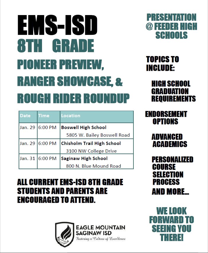 Current PV 8th grade students and parents, Ranger Showcase, Pioneer Preview, Rough Rider Round-up is coming soon. You don't want to miss it! <a href="/prairievistams/">prairievistams</a>
