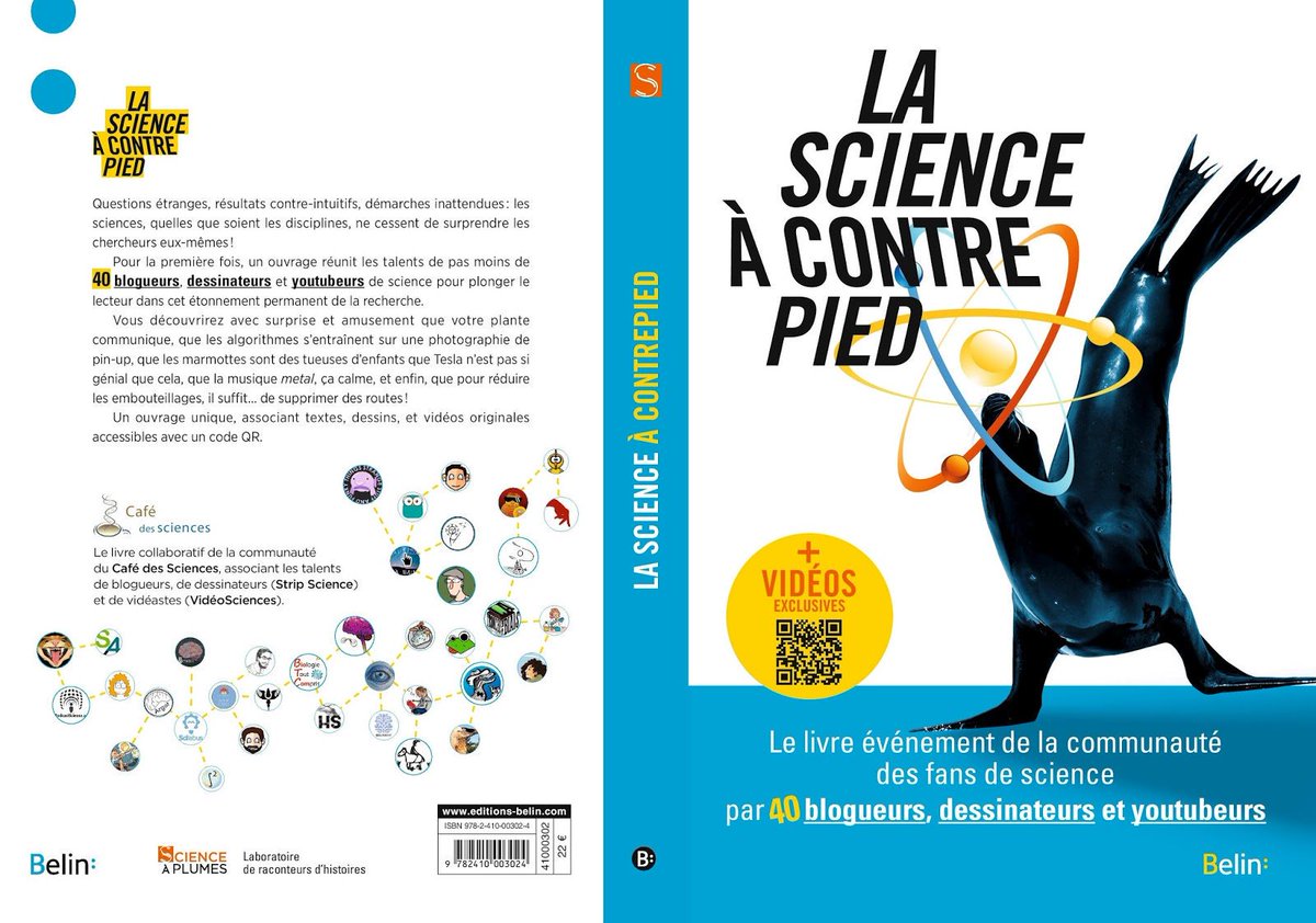 cafe_sciences's tweet photo. Ne ratez pas notre anthologie "La science à contrepied" #sciencecp (articles, dessins, BD et vidéos !), toujours en vente en librairie et en ligne — 22 € chez Belin, coll. @ScienceaPlume https://t.co/PqIcJQpr8o