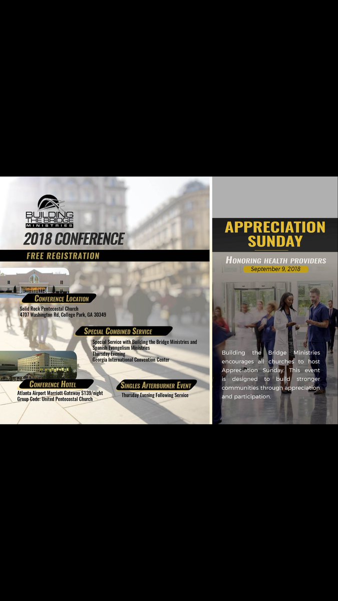 RevMikeMitchell's tweet image. Building The Bridge Ministries is Celebrating 40 years: Come Join with us in ATLANTA June 20-23, 2018.