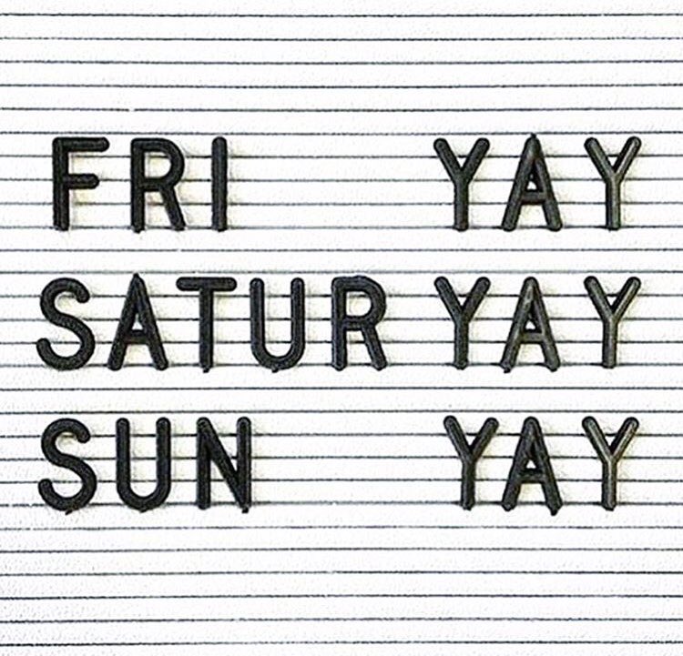 helllllooo weekend! 💓🌞