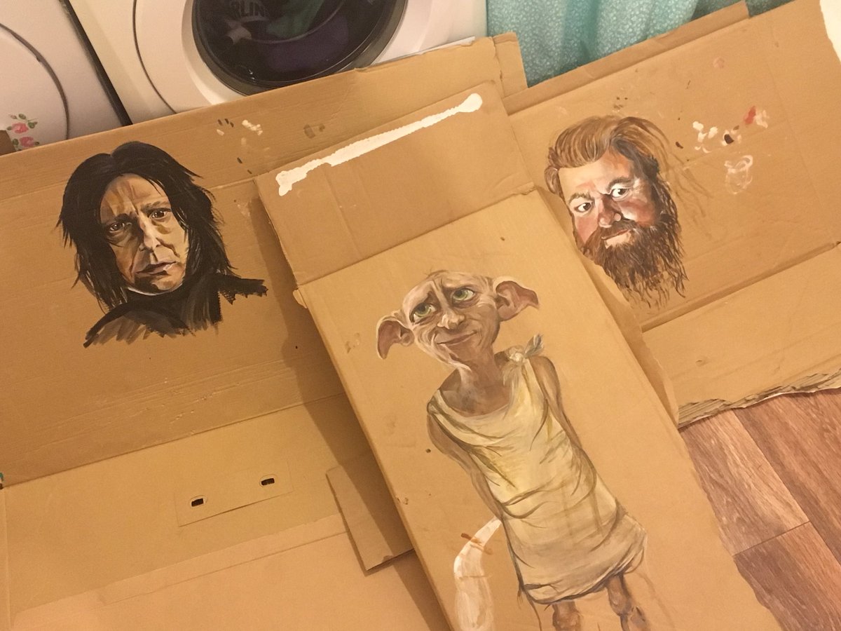 KimberlyDiMeo's tweet photo. @jk_rowling - My paintings of Some of the HP characters so far ... I’m still working on them as they arn’t quite right yet! https://t.co/n7jfT5SMPO