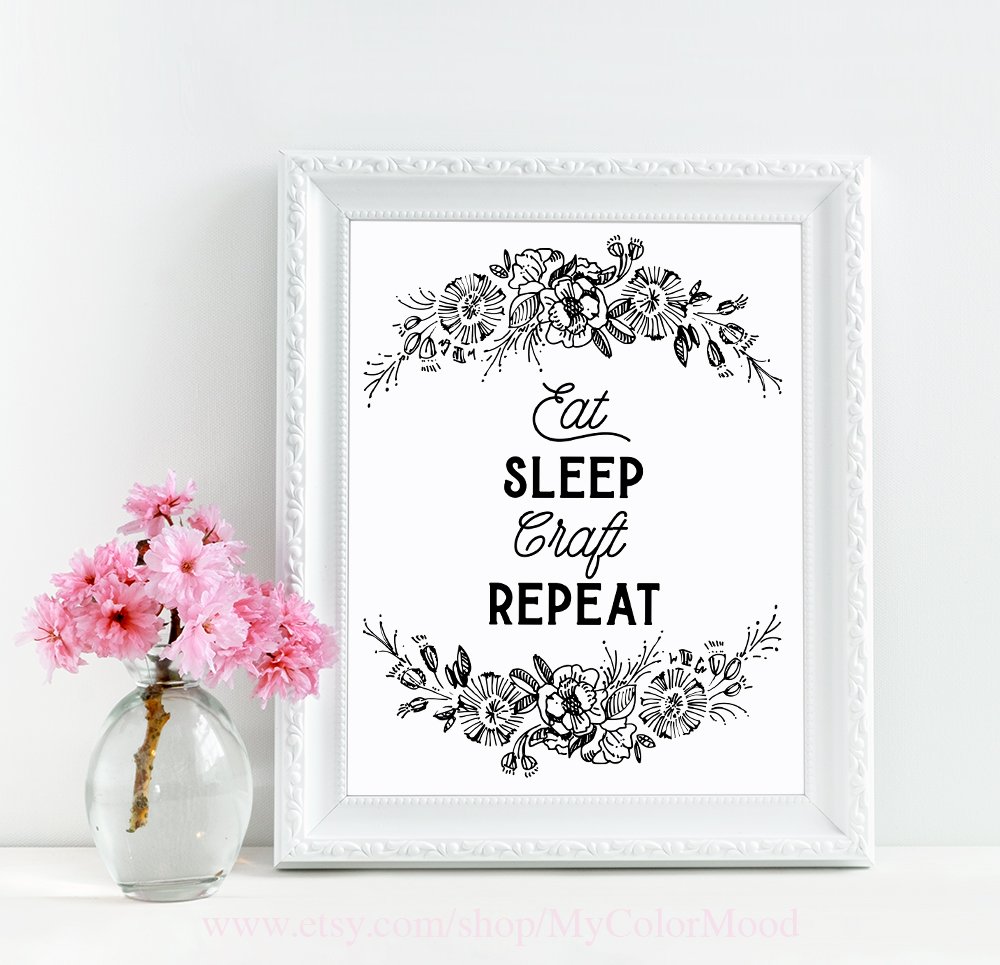 my_color_mood's tweet photo. Eat sleep craft repeat - black and white motivational wall art. It will be a cute addition to your home office decor and a sweet gift for your crafty friends! https://t.co/wEl7274OPB ๐
#eatsleepcraftrepeat #crafter #gift #crafterslife #crafty #craftymom #craftygirl #EtsySeller https://t.co/RhBOLIh4WL