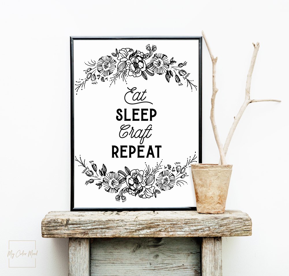 my_color_mood's tweet photo. Eat sleep craft repeat - black and white motivational wall art. It will be a cute addition to your home office decor and a sweet gift for your crafty friends! https://t.co/wEl7274OPB ๐
#eatsleepcraftrepeat #crafter #gift #crafterslife #crafty #craftymom #craftygirl #EtsySeller https://t.co/RhBOLIh4WL
