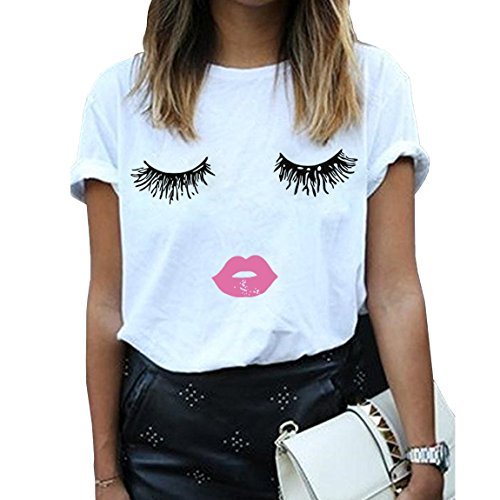 BLACKMYTH Women Summer Funny Print Short Sleeve Top Tee Graphic Cute T-shirt nerdzgonewild.com/blackmyth-wome…