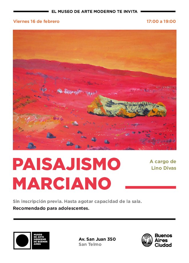 modernoba's tweet image. #VeranoEnElModerno
PAISAJISMO MARCIANO
por @linodivas el viernes 16/2 a las 16:00
#VoyAlModerno