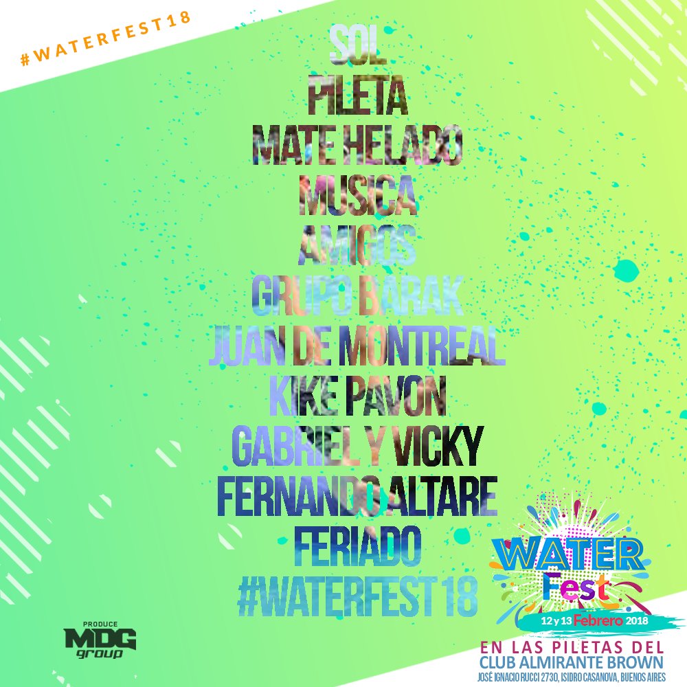 MDGMusicGroup's tweet photo. LAS PALABRAS DEL VERANO 🌞
Para vos ¿Cuales faltan?
#Waterfest18 💦 https://t.co/ndbpRFCMKp