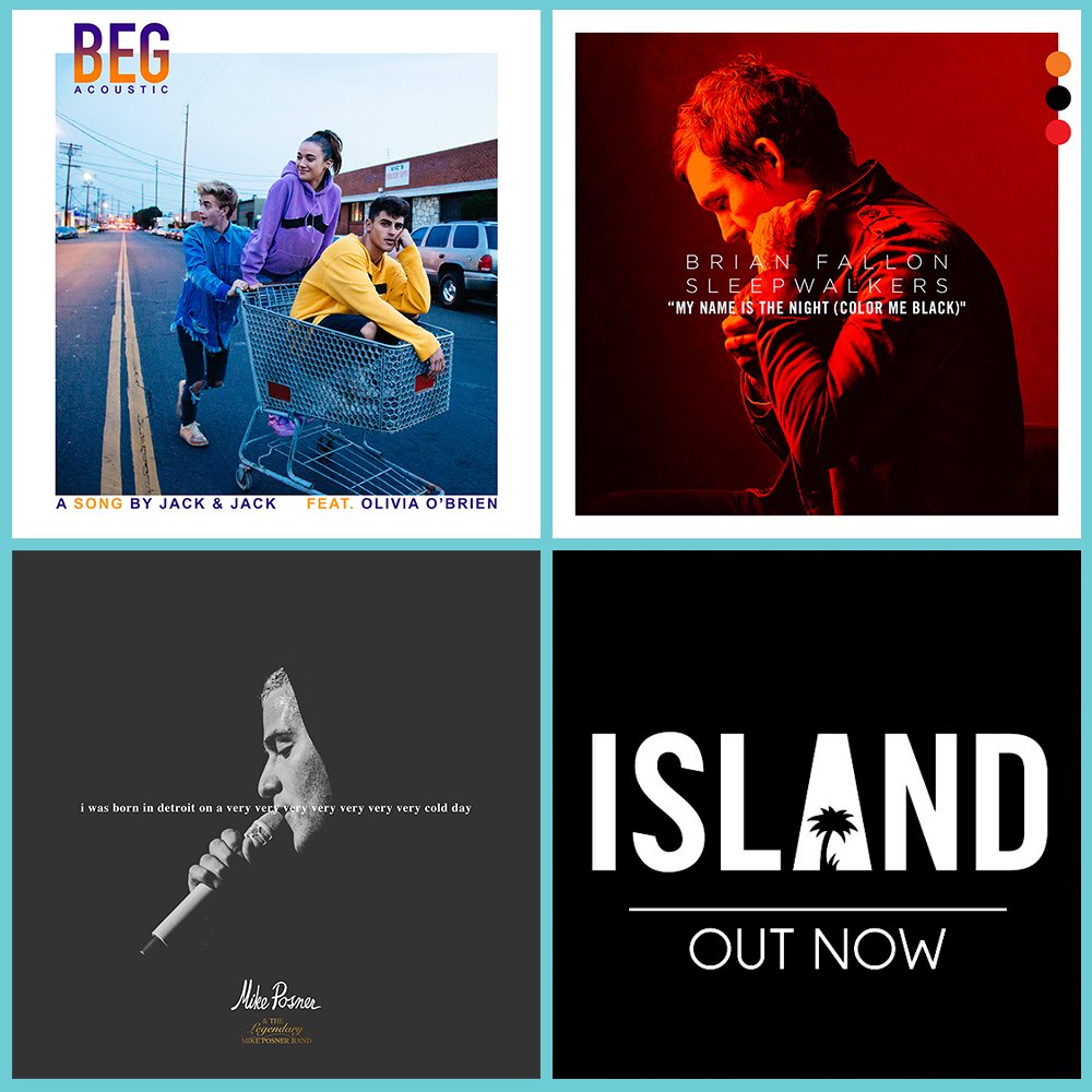 IslandRecords's tweet photo. Get new music today from @mikeposner @jackandjack (ft. @oliviagobrien) and @thebrianfallon! https://t.co/wdWix2xqZw