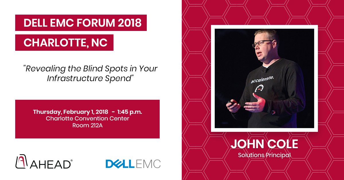 Ahead's tweet photo. What if you could take your sunken #datacenter #infrastructure costs and repurpose those funds to fuel company-wide #digitaltransformation? Swing by the free #DellEMCForum event in #Charlotte next week to adopt a new mindset on approaching your #IT spend: https://t.co/5ZHUNPt1Si. https://t.co/7Bi5QQgqIm