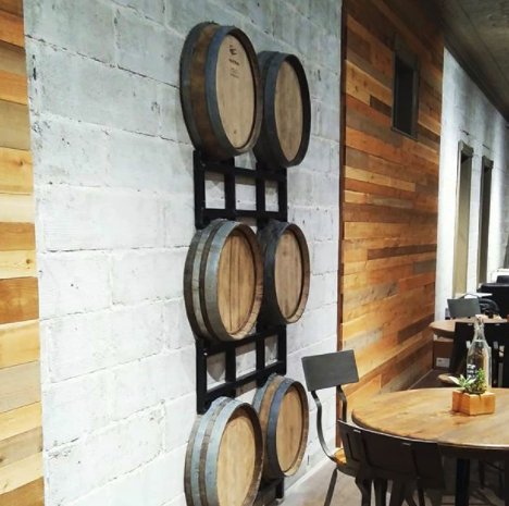 armadillosleap's tweet photo. Off with their heads! Our Main Street Fredericksburg tasting room renovation continues with repurposed #wineart. Come and see us. #fbgtx #txhillcountry #txwine #wineroad290 https://t.co/bJb8EVYE7h