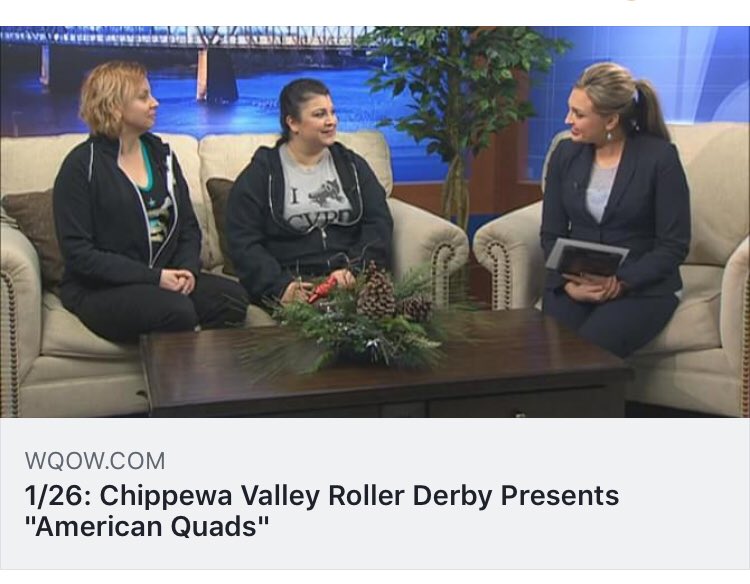 CVRDerby's tweet photo. A couple of CVRD skaters were on TV promoting our upcoming bout against @OCCRDbouts https://t.co/i6OJIYFkVI Come watch us in action tomorrow! #rollerderby #bouting #sports #athletes #skaters https://t.co/FtbZ65Qa3j