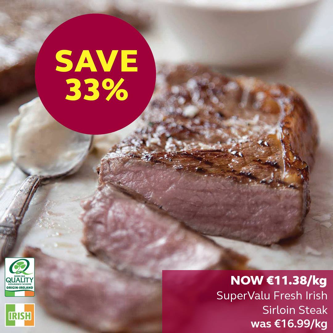 We have delicious sirloin steak on offer right now at O'Reilly's SuperValu Bunclody! #super #value #supervalu #steak #love