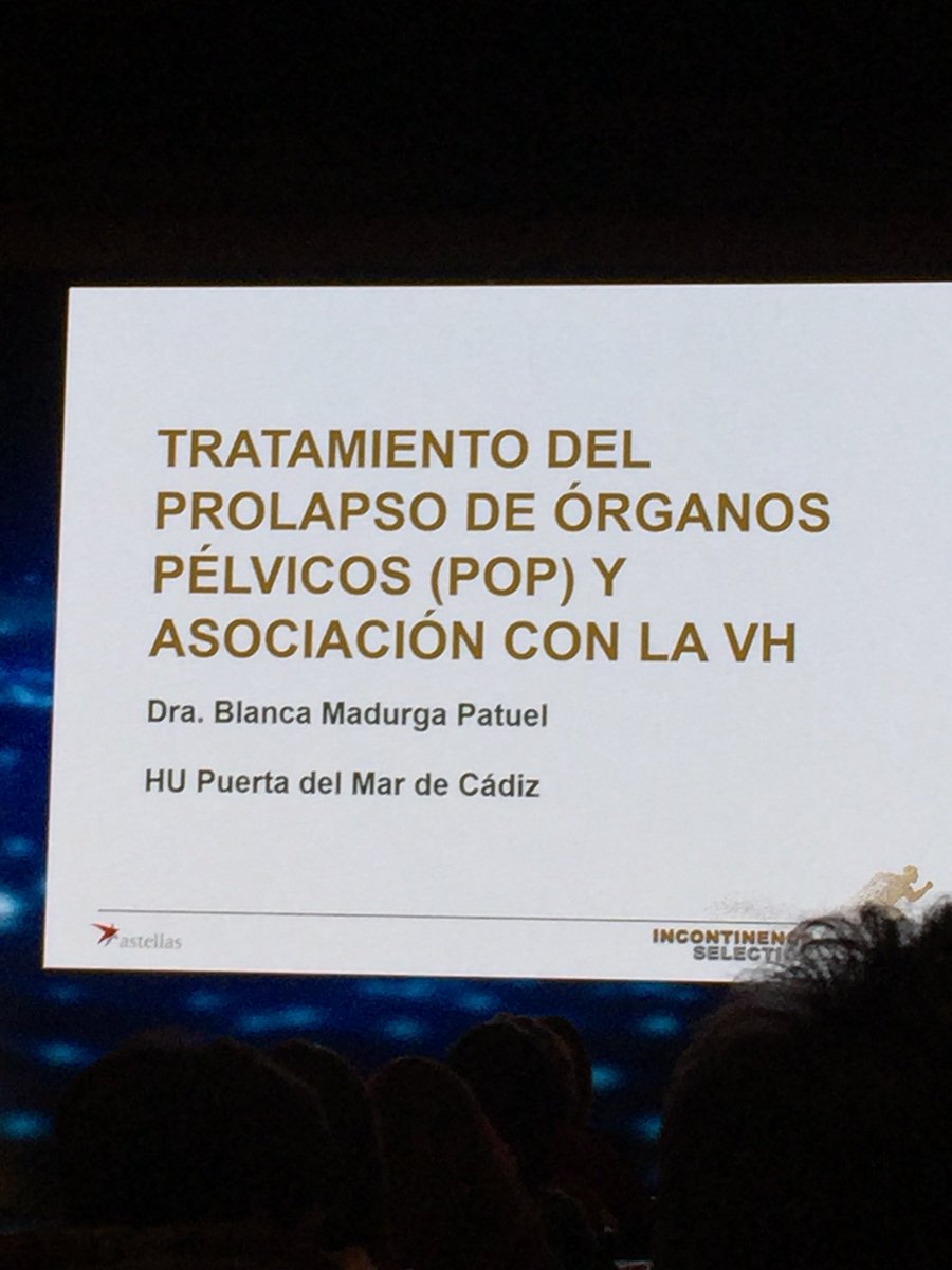 CMullerA's tweet photo. Tratamiento del POP. Lo más actualizado en investigacion. Incontinence Selection. Dra Madurga, excelente como siempre https://t.co/lcjjD70SQR