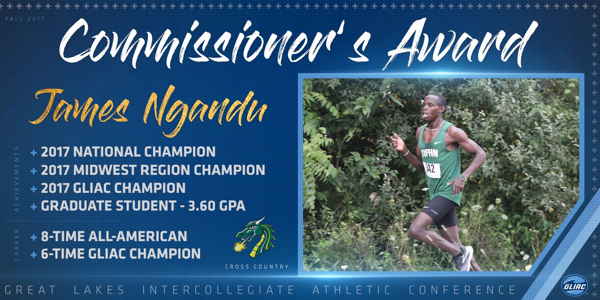 GLIACsports's tweet photo. Commissionerโs Award Recipients
James Ngandu - Tiffin
Fall 2017 | #GLIACommish
๐ https://t.co/03IQaBndJX https://t.co/ZPBNdU9TAO