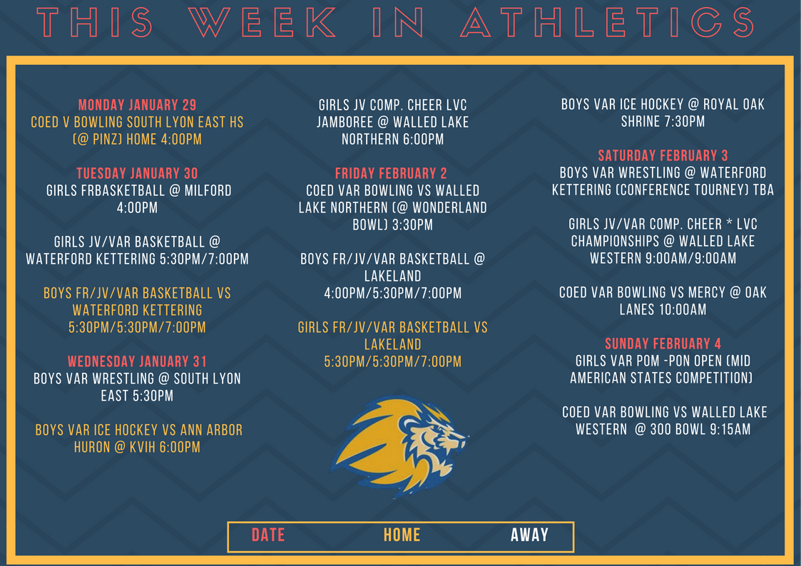 slhslions's tweet photo. Here's what's coming up next week for South Lyon High School Athletics! https://t.co/T9ny1WvqbH
