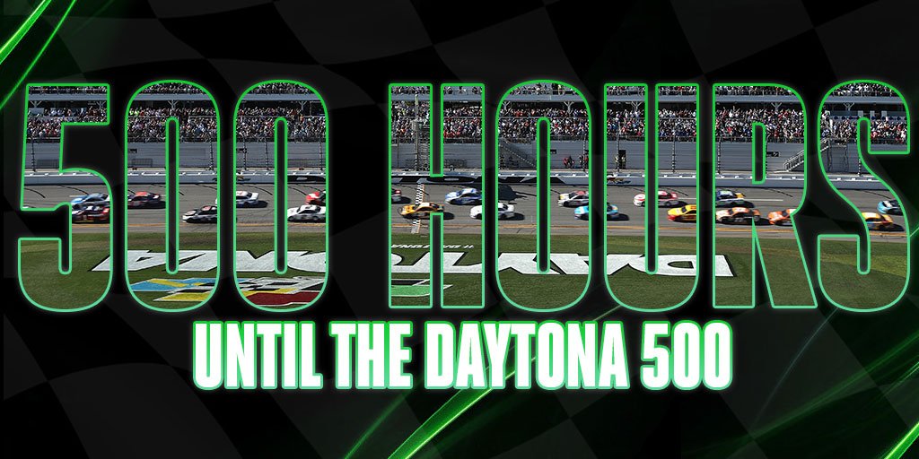 At this moment, we are exactly 500 HOURS AWAY from the Daytona 500!

Feels close, doesn't it? 🏁
