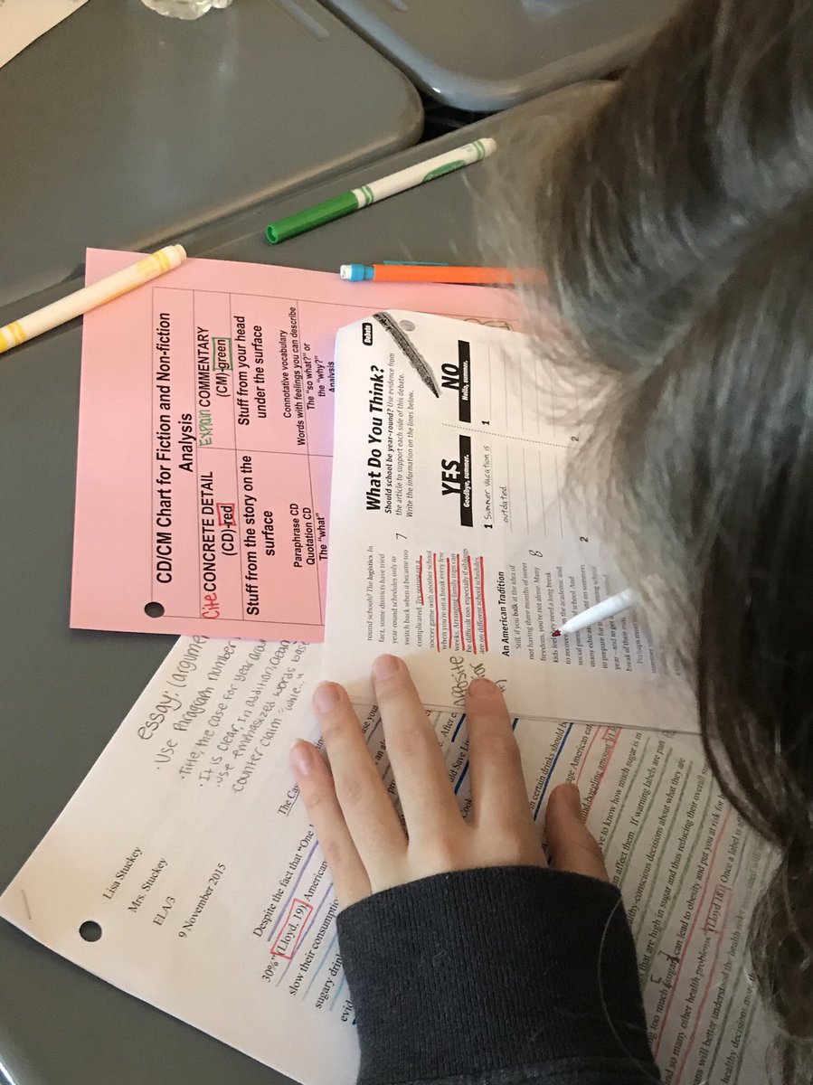 wcsWMSml's tweet photo. Annotating is having a conversation with the text. #argumentessay #CDCMchart #balancedcalendarvstraditional #threetexts @wcsSSMS @wcsSHSrt @wcsSHS #verticalteamingwork https://t.co/0rYuHwj6XZ
