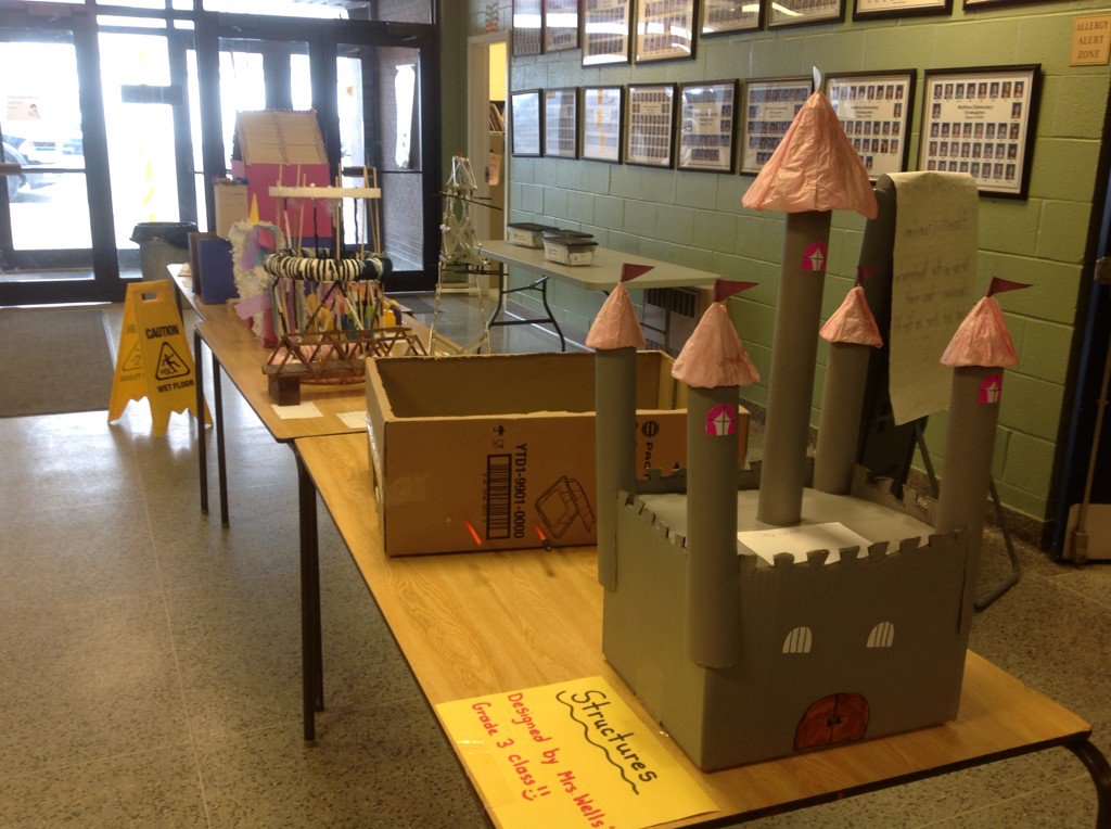 GradeThrees's tweet photo. Structures made by Grade 3 students for our science unit Materials and Structures@MatthewRocks2 https://t.co/pVrM8dDItm