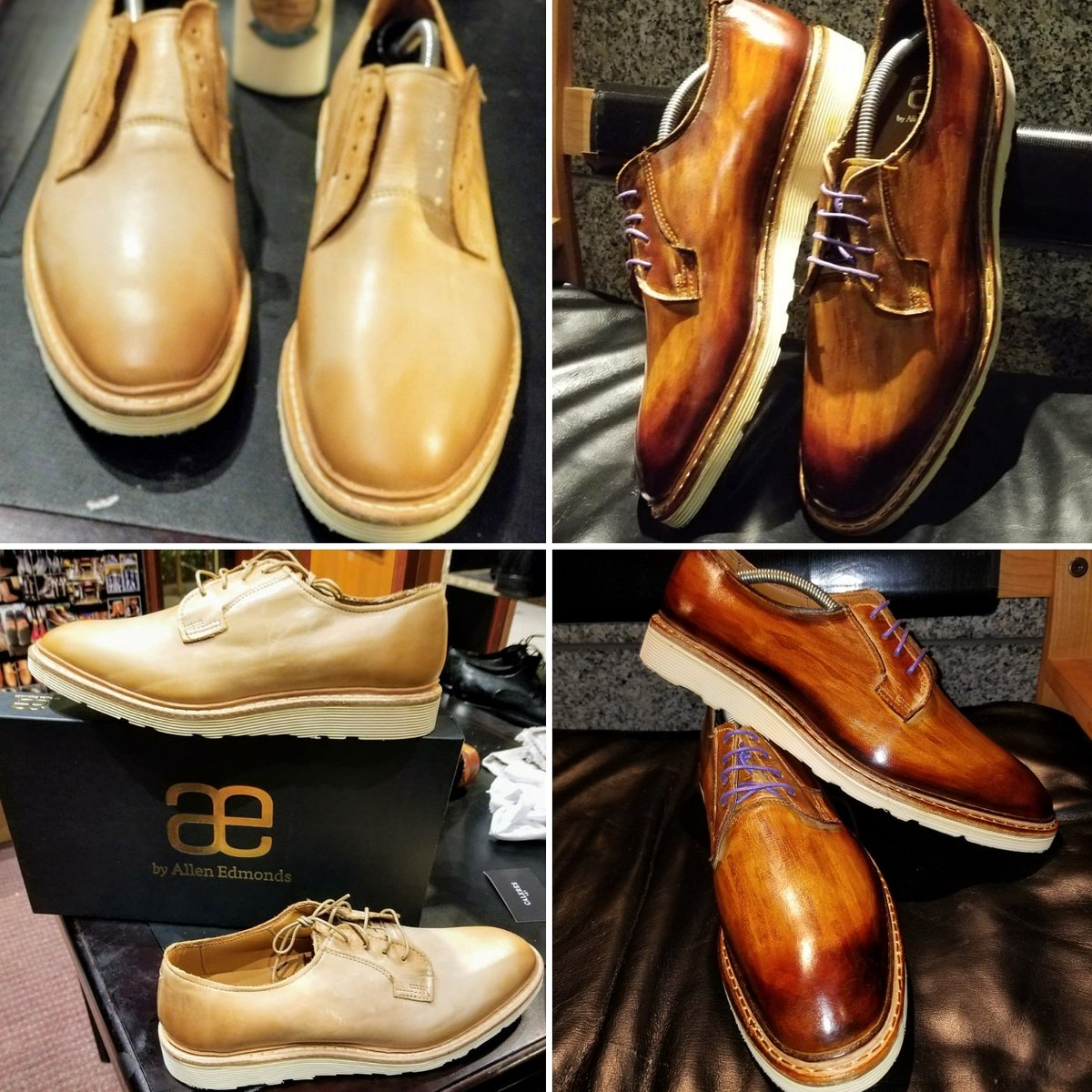 Oldstyleshine's tweet photo. Some great photo's, one of #MalcolmRobinson #CEO of #AllenEdmonds and a pair of #ae Allen Edmonds #CoveDrive redeyed to a #woodgrain #Patina #ShareAllenEdmonds
#DowntownSeattle #USBankCentre
#GotTimeForAshine https://t.co/g1bRzc16aS