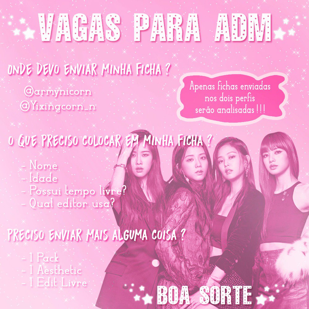 K_LocksBR's tweet photo. Olá amorzinhos!! Estamos abrindo vagas para ADM's, por favor mandem suas fichas no perfil de @armynicorn e @Yixingcorn_n ❤ O prazo será de duas semanas para avaliar e selecionar. Se junte a KL também! ❤ https://t.co/wjCdq45Enu