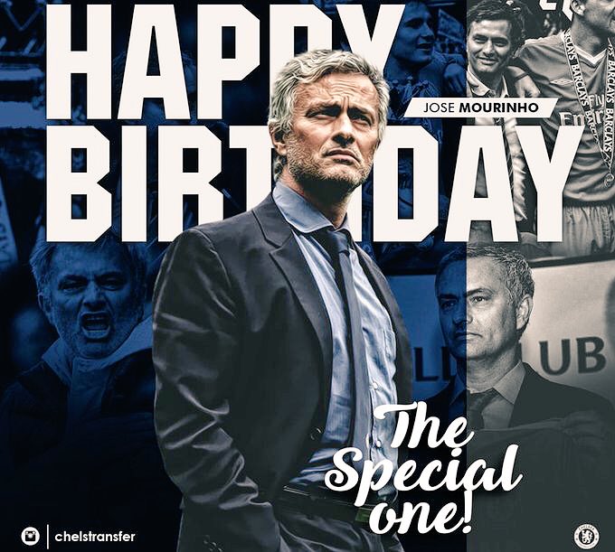 Happy birthday Jose Mourinho  
special one    . 