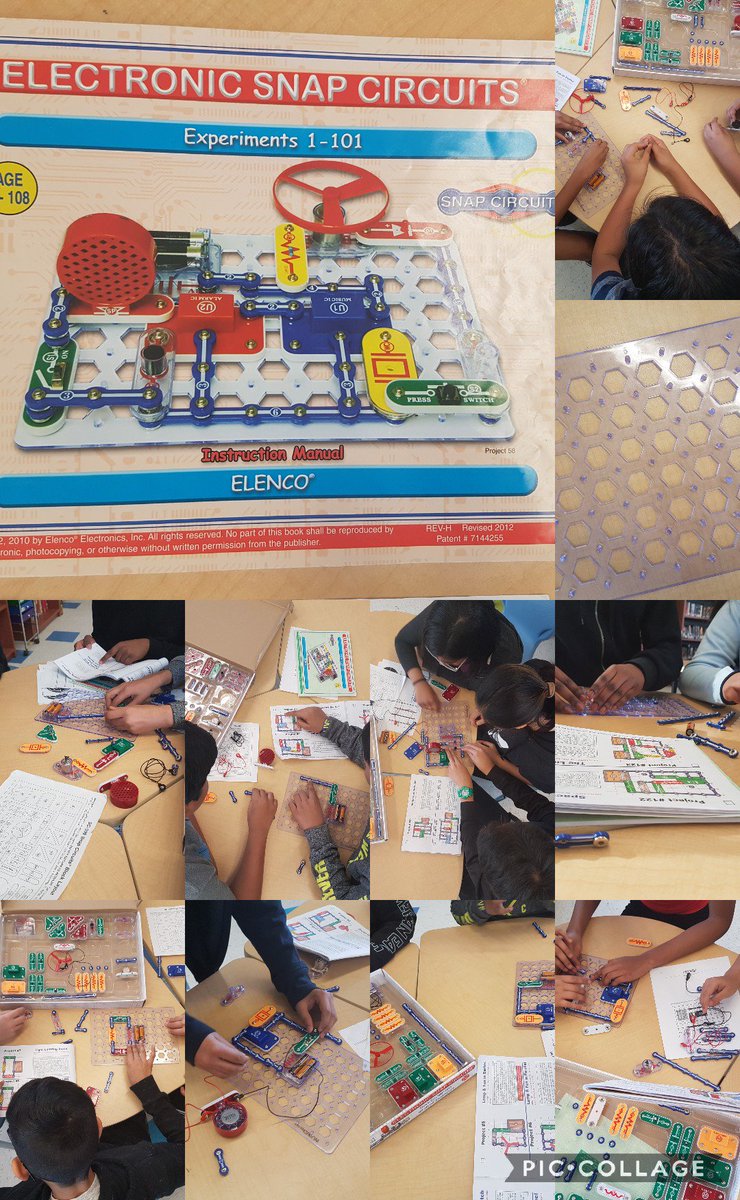 teachlearn4life's tweet photo. Room 217 @knobhillps are having fun with @SnapCircuits courtesy of Bendale Library @torontolibrary 
@TDSB_STEM  #tplmakers https://t.co/k7McTtYx9b