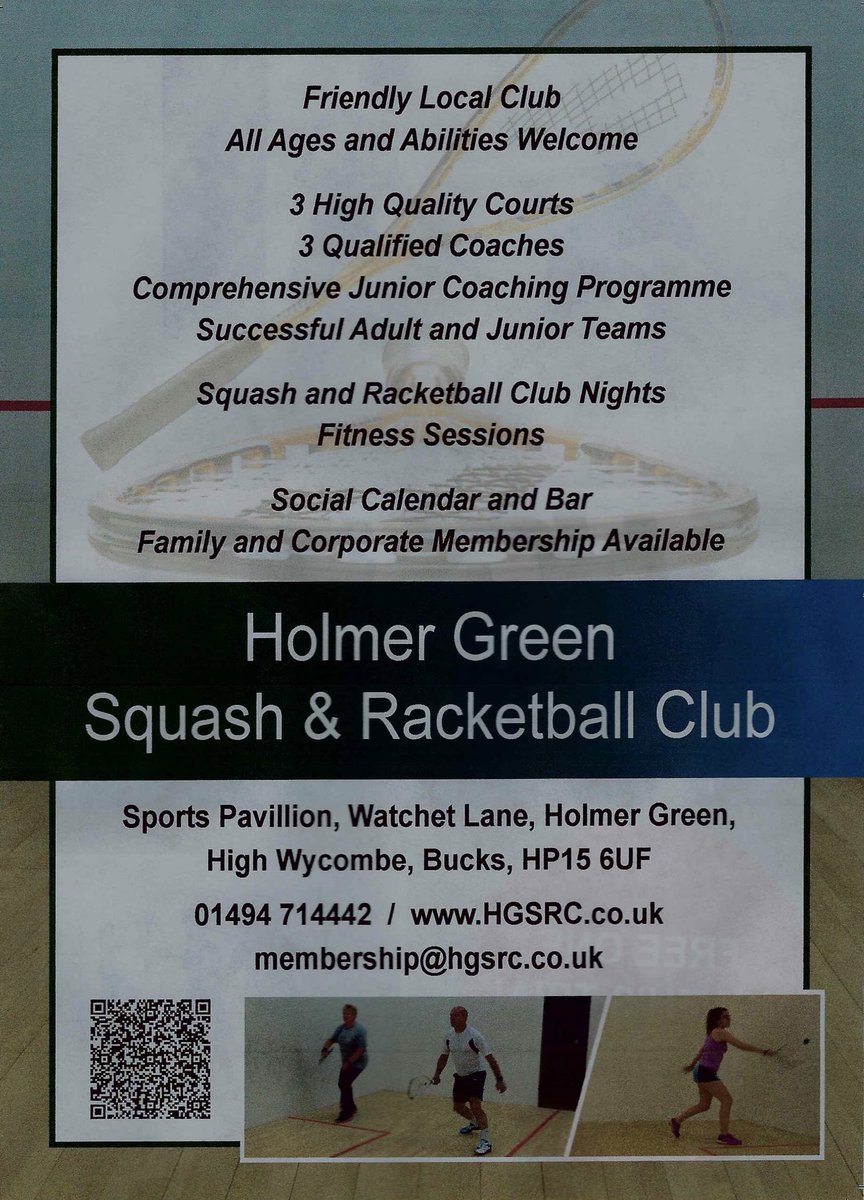 HolmerGreenCC's tweet photo. Very pleased to support a fellow Section of @HGSA_ - Squash club are holding an open day tomorrow from 2pm for anyone who fancies trying the game out! They have all the equipment, just show up with plenty of enthusiasm! #oneclub #multisport #Squash https://t.co/xoLjzgqkv4