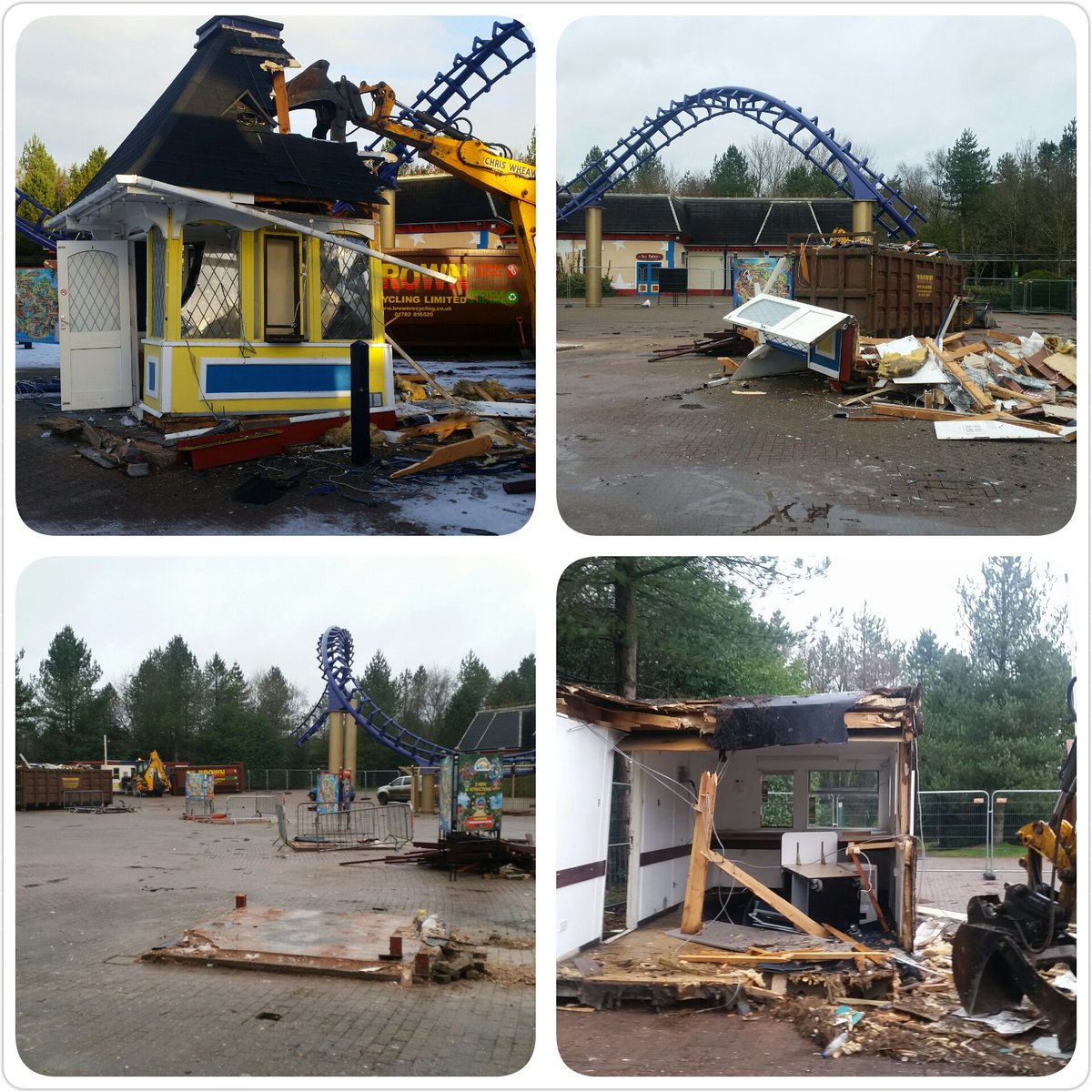 AltonTLC's tweet photo. Tickets please, tickets please! Our Admissions plaza which was built in the 1980s is having a wonderful TLC makeover. Phase one involves the removal of the old ticket kiosks! https://t.co/h8qkFUbzyj