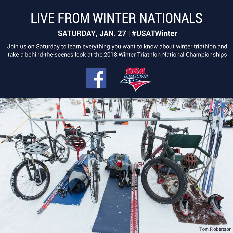 usatriathlon's tweet photo. We'll be live from St. Paul, Minnesota, tomorrow chatting about all things winter tri. Join us at https://t.co/qeDkgyvoOZ and bring your questions! #USATWinter https://t.co/uNd8dpuDSK