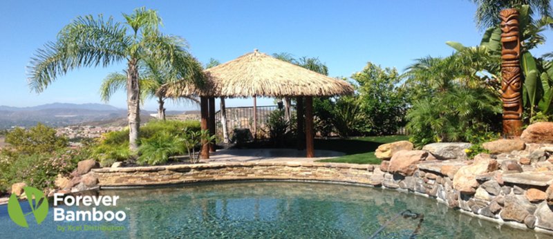 Are you looking to take your #tropicaloasis to the next level? Our #thatchingmaterial is the perfect way to enhance your #backyard. Read more on our blog: qoo.ly/kwmvv #outdoorspace #ForeverBambooblog