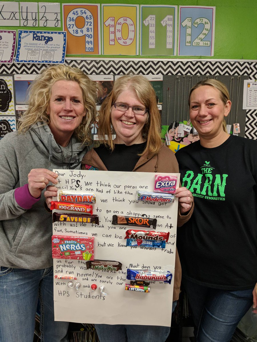 MrPChick's tweet photo. We have amazing paras at @HPSGrizzlies Thanks for all you do! #paraprofessionalsweek #Grizzlypride https://t.co/PmHeOo9rOU