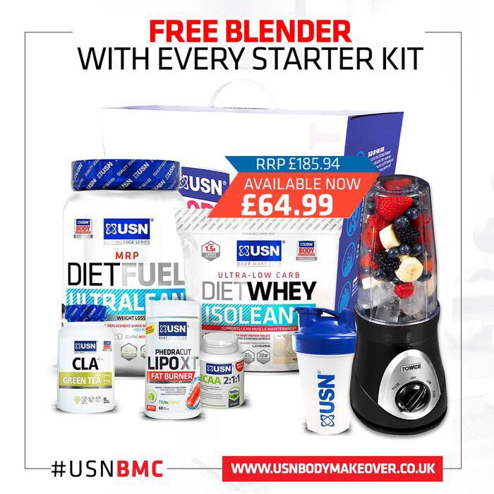 Support and guidance on your fitness quest - £120 saving - Opportunity to win £1,000 - Free blender with every order! You should probably enter the <a href="/USN_UK/">USN</a> Body Makeover Challenge 💪🏻