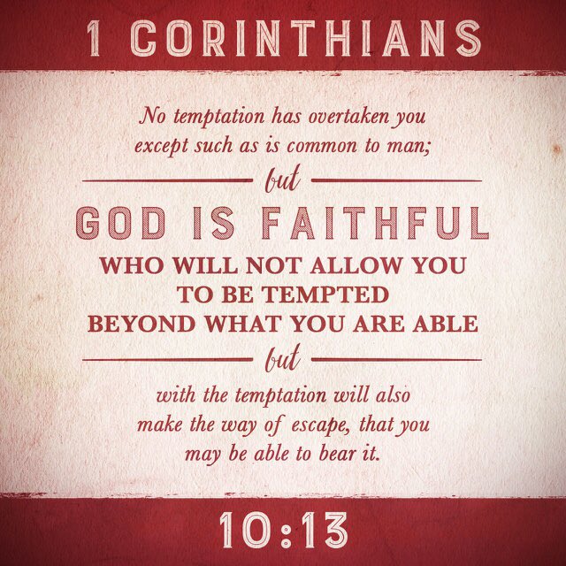 MCE_Books's tweet photo. I’m so glad for this verse... it’s so great to know that in all the drama that we can go through God has the get out plan already setup for us! Love the fact that He loves us so much that He knows our how much we can take! Bring it on! https://t.co/1sAeGr2SVY https://t.co/0ViEHkTQas