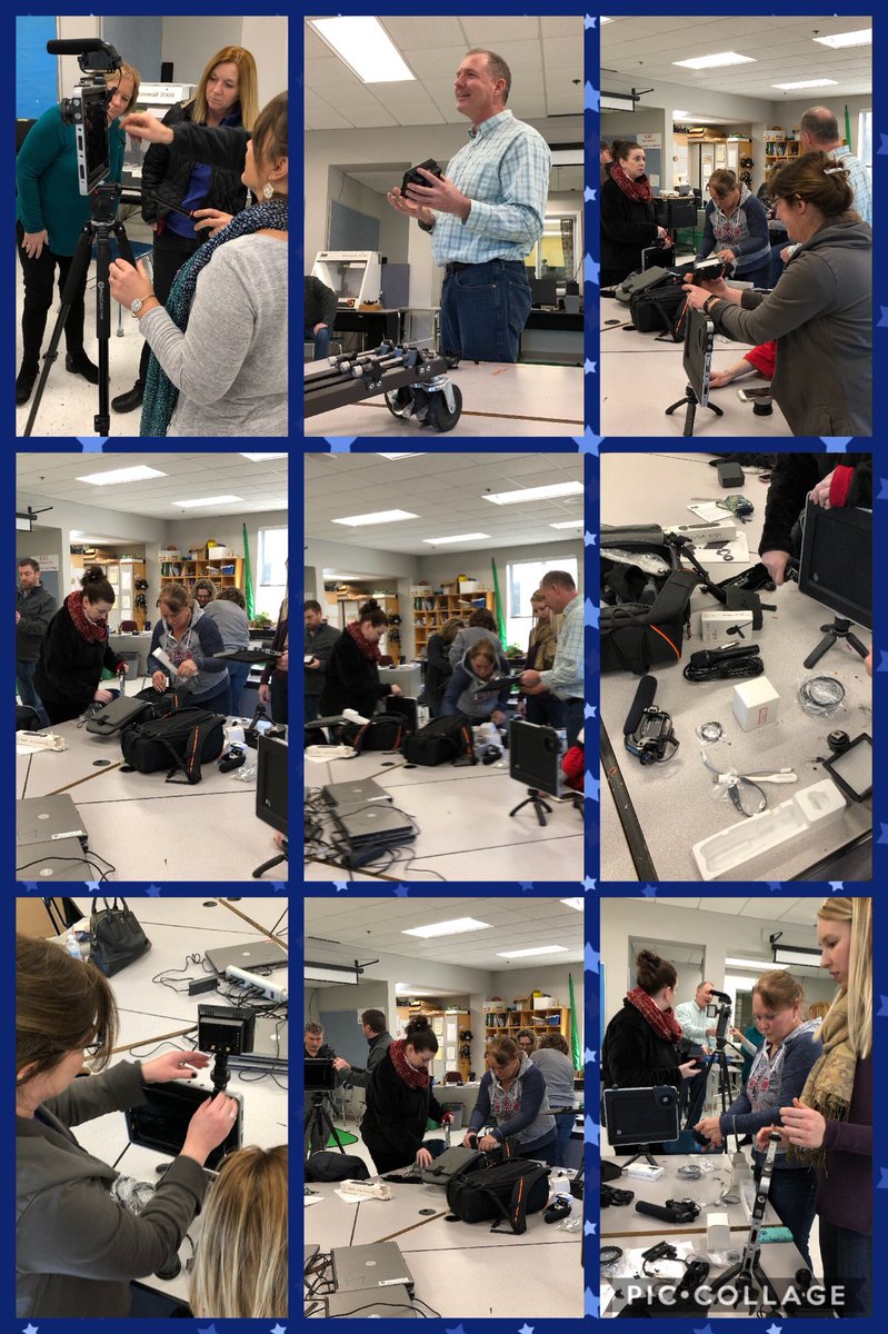 kwinsper's tweet image. Part 2 of Tech PD: time to put each school’s @padcaster together! Thx @nmsteched #technps #npspride