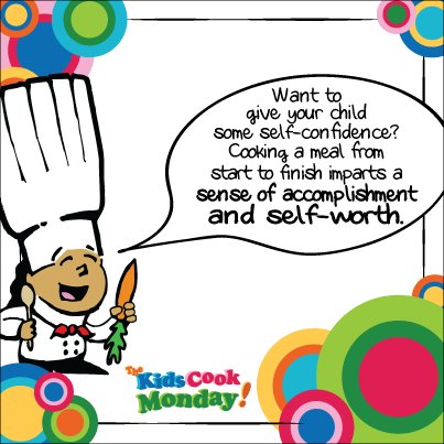 KidsCookMonday's tweet image. Give your child a big self-confidence boost by giving them a chance to cook your family dinner next #KidsCookMonday!